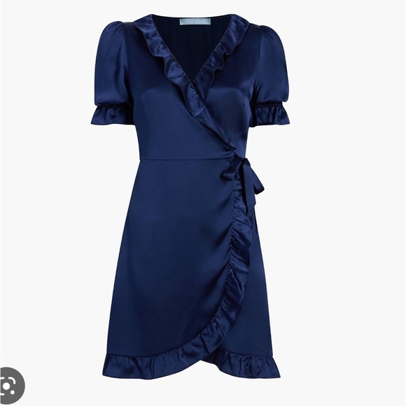 Hill House Blue Silk Wrap Nima Robe - Picture 6 of 11